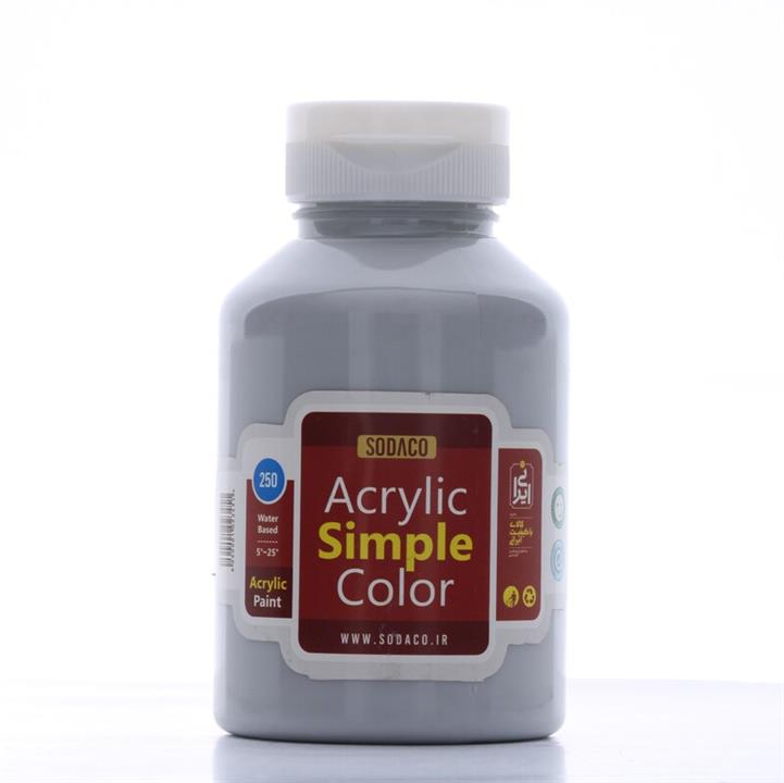 رنگ اکریلیک  ساده سوداکو 250 میل  طوسی کد acrylic simple 3395